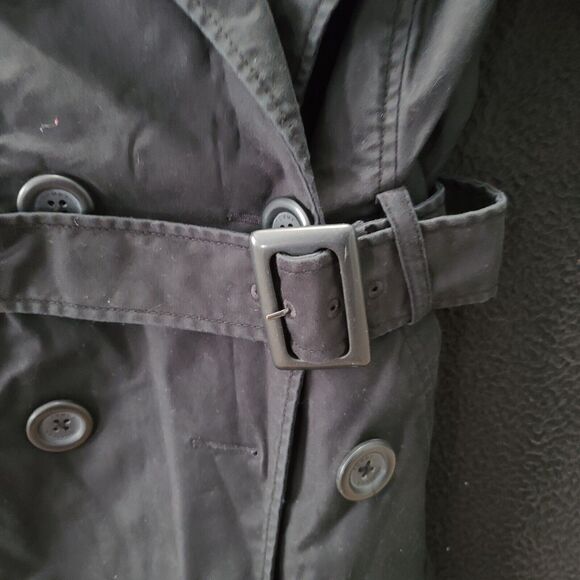 Tommy Hilfiger Long Sleeve One Button Black Trench Coat Size XS/1P Womens - Picture 9 of 12